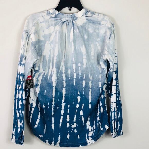 Tina Jo Top Denim Lace Up - Picture 5 of 6